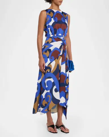 MISA Los Angeles Miles Printed Midi Dress | Thumbnail 4