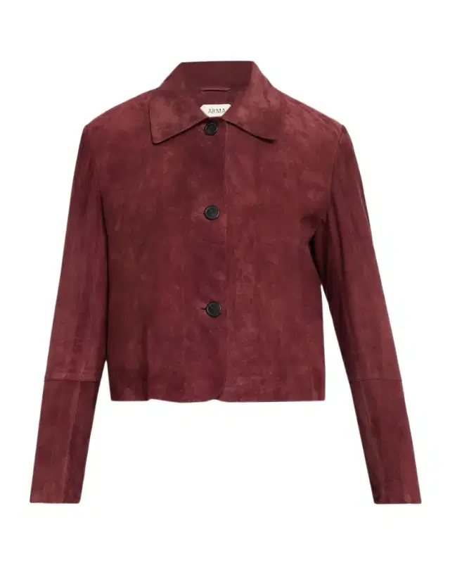 Arma Button-Down Suede Jacket