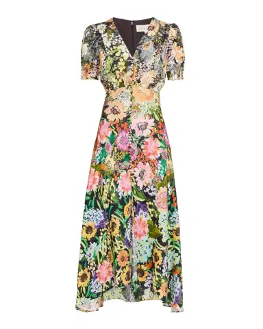 Saloni Lea Printed Long Dress | Thumbnail 1