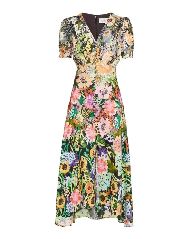 Lea Printed Long Dress
