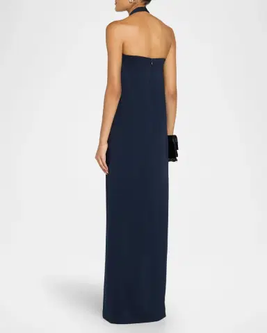 Atelier Prabal Gurung Bow-Detail Halter Gown | Thumbnail 3