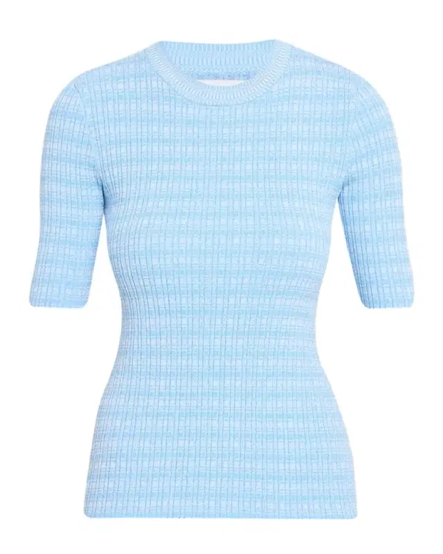 Prabal Gurung Crewneck Fitted Striped Top