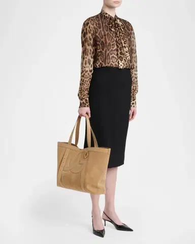 Dolce & Gabbana Sartoriale Logo Leather Tote Bag | Thumbnail 5 Dolce & Gabbana Sartoriale Logo Leather Tote Bag | Thumbnail 5