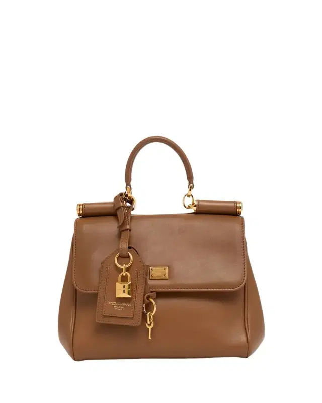 Dolce & Gabbana My Sicily Leather Top Handle Bag