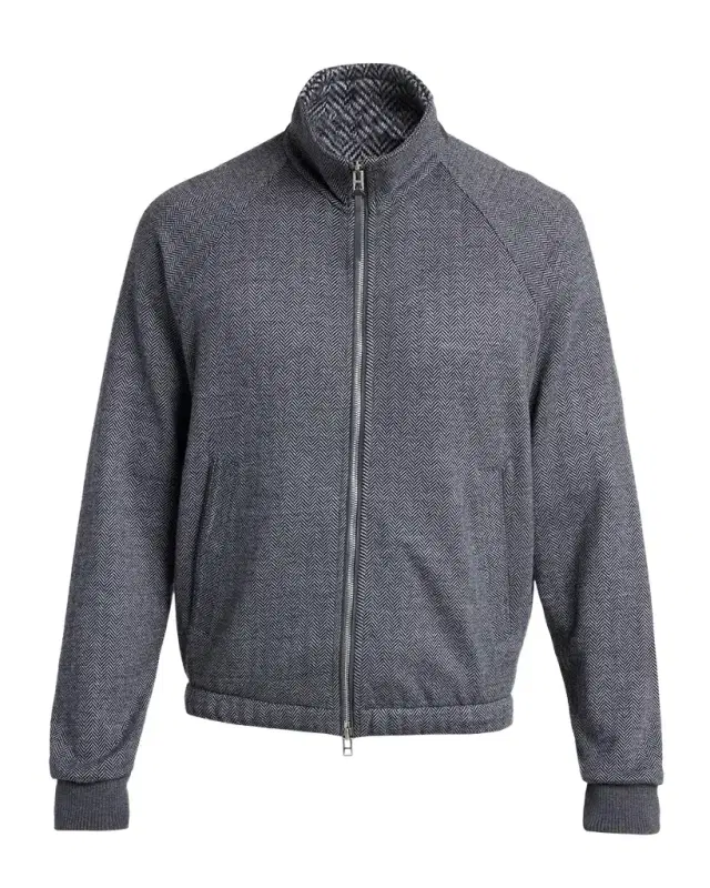 Tom Ford Men's Herringbone Full-Zip Jacket