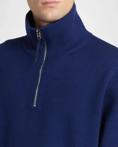 Tom Ford Men's Double-Face Half-Zip Sweater | Thumbnail 4