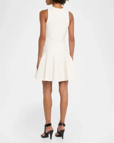 ALAÏA Halterneck Compact Knit Mini Dress | Thumbnail 3