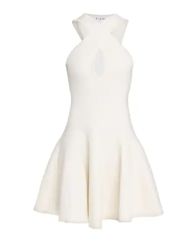 ALAÏA Halterneck Compact Knit Mini Dress | Thumbnail 1