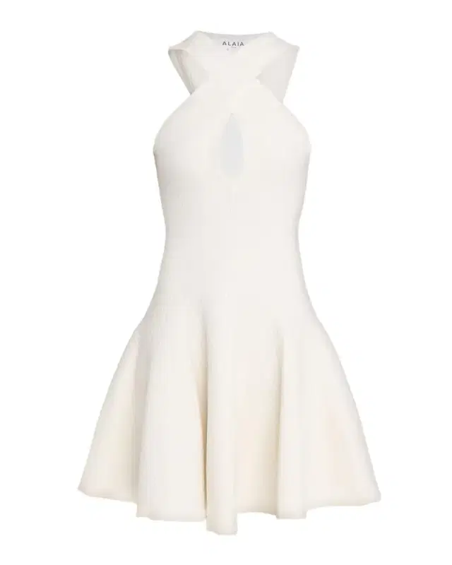 Halterneck Compact Knit Mini Dress