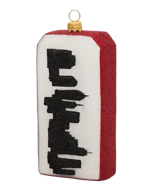 Joy To The World Collectibles Glass NYC Luggage Tag Ornament
