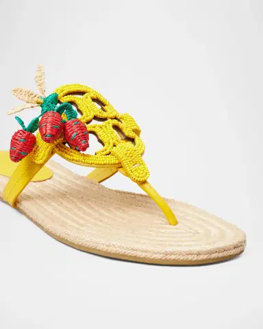 Tory Burch Miller Beaded Espadrille Thong Sandals | Thumbnail 2 Tory Burch Miller Beaded Espadrille Thong Sandals | Thumbnail 2