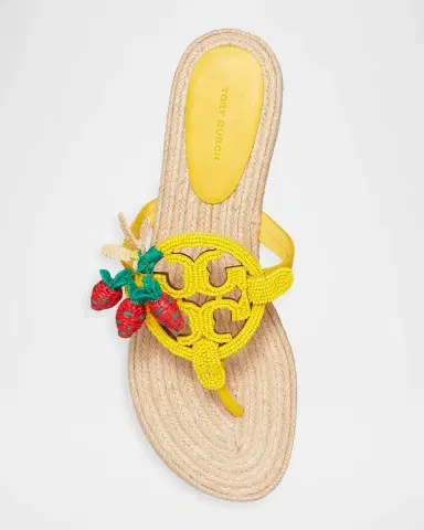 Tory Burch Miller Beaded Espadrille Thong Sandals | Thumbnail 3 Tory Burch Miller Beaded Espadrille Thong Sandals | Thumbnail 3