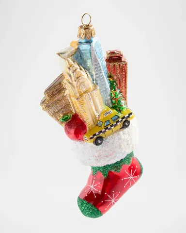 Bergdorf Goodman NYC Stocking Christmas Ornament | Thumbnail 2