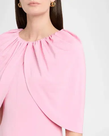 Roland Mouret Fit-And-Flare Jersey Capelet Gown | Thumbnail 5