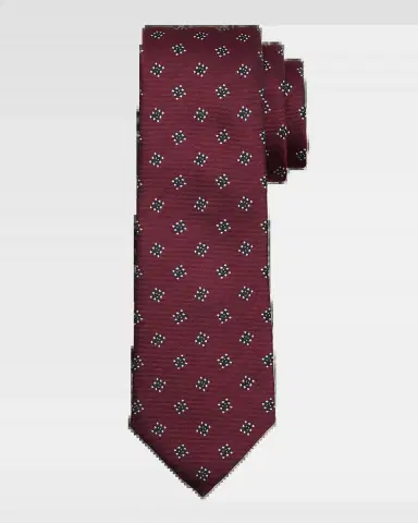 Emporio Armani Men's Geometric Box Jacquard Silk Tie | Thumbnail 2 Emporio Armani Men's Geometric Box Jacquard Silk Tie | Thumbnail 2