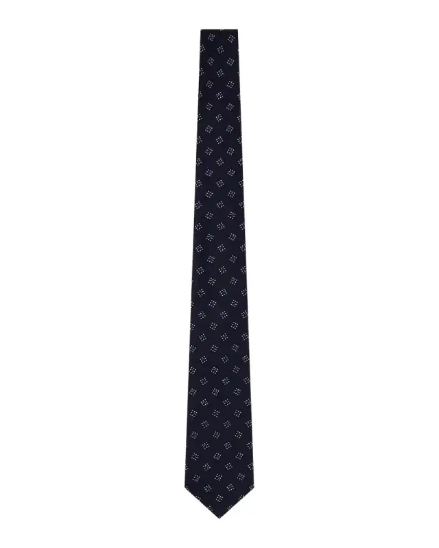Emporio Armani Men's Geometric Box Jacquard Silk Tie