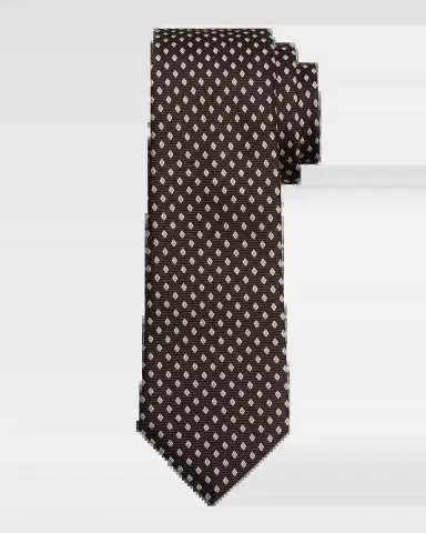 Emporio Armani Men's Diamond Jacquard Silk Tie | Thumbnail 2 Emporio Armani Men's Diamond Jacquard Silk Tie | Thumbnail 2