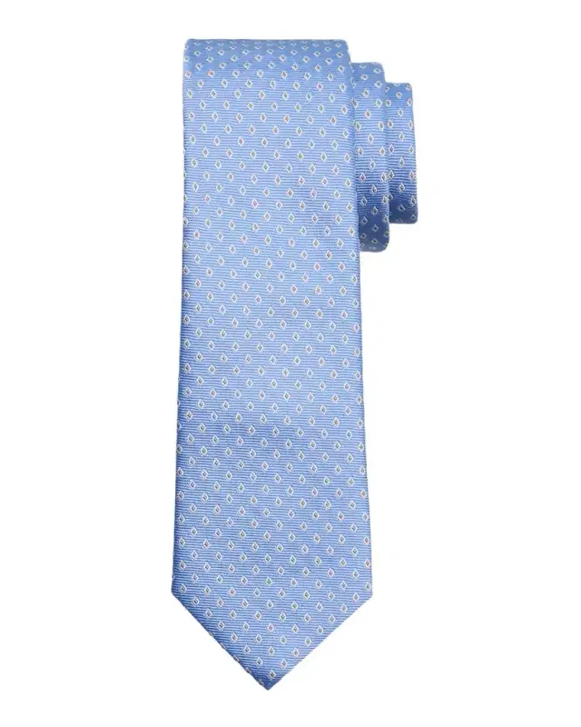 Emporio Armani Men's Geometric Box Jacquard Silk Tie