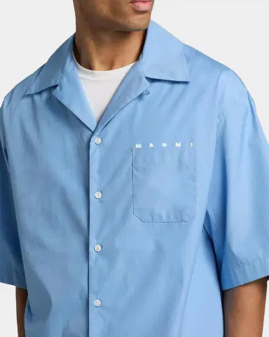 Marni Men's Cotton Poplin Bowling Shirt | Thumbnail 5 Marni Men's Cotton Poplin Bowling Shirt | Thumbnail 5