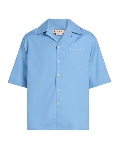 Marni Men's Cotton Poplin Bowling Shirt | Thumbnail 1 Marni Men's Cotton Poplin Bowling Shirt | Thumbnail 1