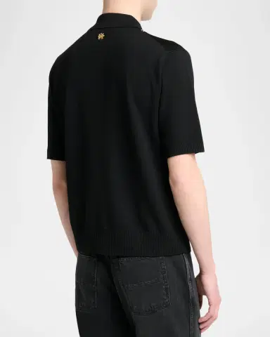 AMIRI Abstract Paneled Wool-Blend Short-Sleeve Shirt | Thumbnail 3 AMIRI Abstract Paneled Wool-Blend Short-Sleeve Shirt | Thumbnail 3