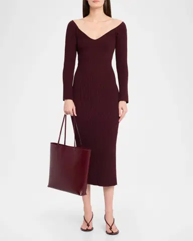 Mansur Gavriel Large Filo Leather Tote Bag | Thumbnail 5