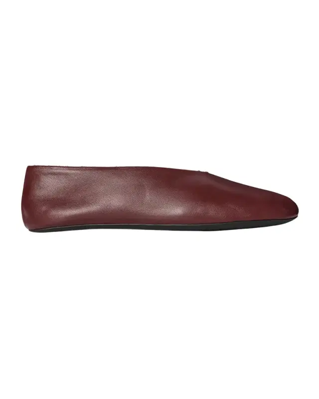 The Row Stella Leather Slippers
