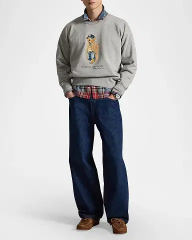 Polo Ralph Lauren Men's Vintage Fit Polo Bear Fleece Sweatshirt | Thumbnail 2 Polo Ralph Lauren Men's Vintage Fit Polo Bear Fleece Sweatshirt | Thumbnail 2