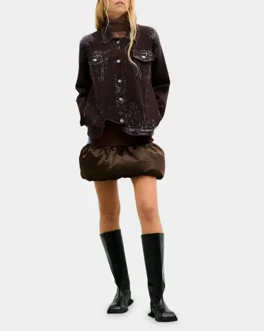 PH5 Hana Denim-Printed Wavy Asymmetric Jacket | Thumbnail 2