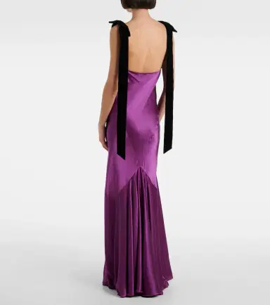 Nina Ricci Gathered satin maxi dress | Thumbnail 4