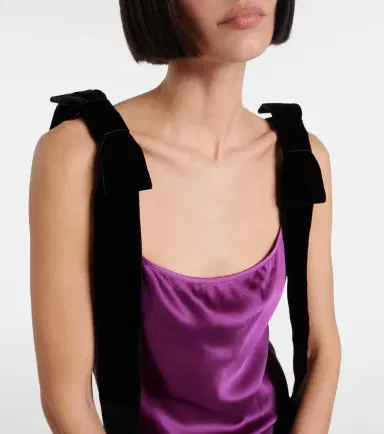 Nina Ricci Gathered satin maxi dress | Thumbnail 6