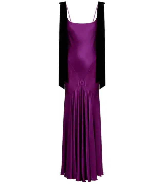 Nina Ricci Gathered satin maxi dress
