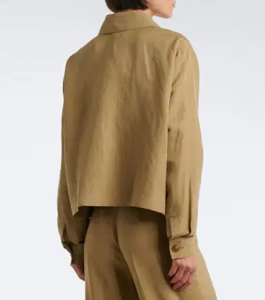 Max Mara Linen and silk twill jacket | Thumbnail 3 Max Mara Linen and silk twill jacket | Thumbnail 3
