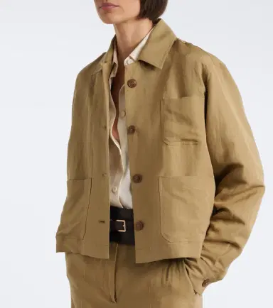 Max Mara Linen and silk twill jacket | Thumbnail 5 Max Mara Linen and silk twill jacket | Thumbnail 5
