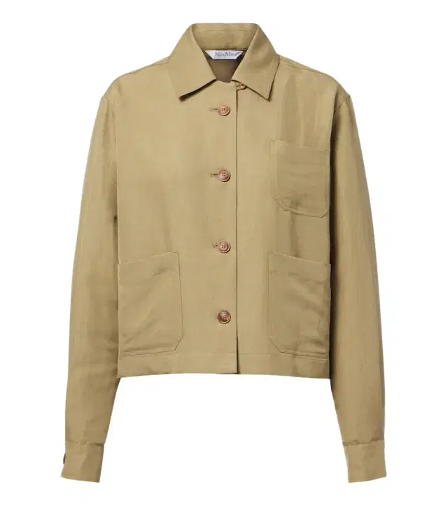 Linen and silk twill jacket