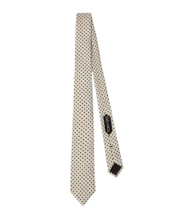 Tom Ford Polka-dot silk jacquard tie