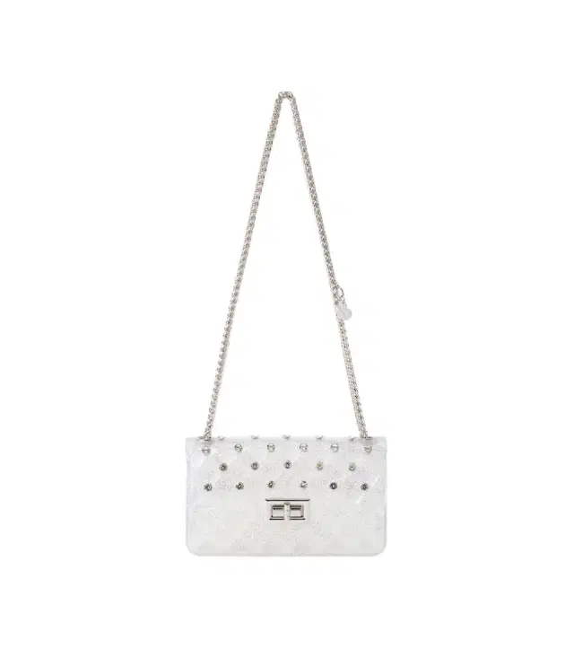 Monnalisa Studded glitter PVC shoulder bag
