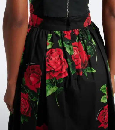 Dolce & Gabbana Floral cotton poplin midi skirt | Thumbnail 2 Dolce & Gabbana Floral cotton poplin midi skirt | Thumbnail 2