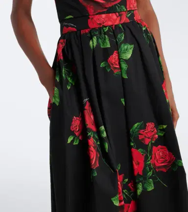 Dolce & Gabbana Floral cotton poplin midi skirt | Thumbnail 4 Dolce & Gabbana Floral cotton poplin midi skirt | Thumbnail 4