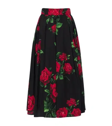 Dolce & Gabbana Floral cotton poplin midi skirt | Thumbnail 1 Dolce & Gabbana Floral cotton poplin midi skirt | Thumbnail 1