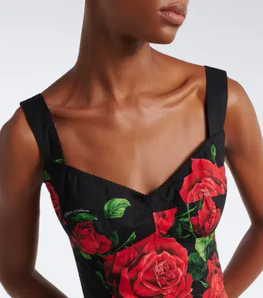 Dolce & Gabbana Floral cotton-blend bustier | Thumbnail 2 Dolce & Gabbana Floral cotton-blend bustier | Thumbnail 2