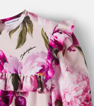 Dolce & Gabbana Kids Floral ruffled cotton dress | Thumbnail 3