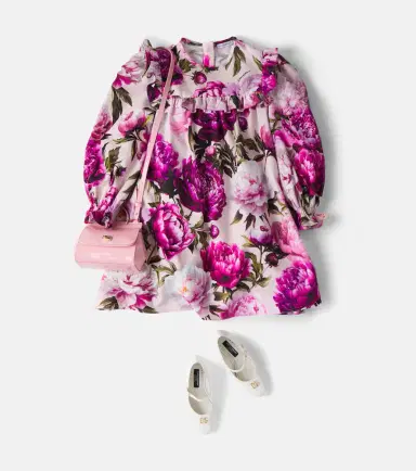 Dolce & Gabbana Kids Floral ruffled cotton dress | Thumbnail 4