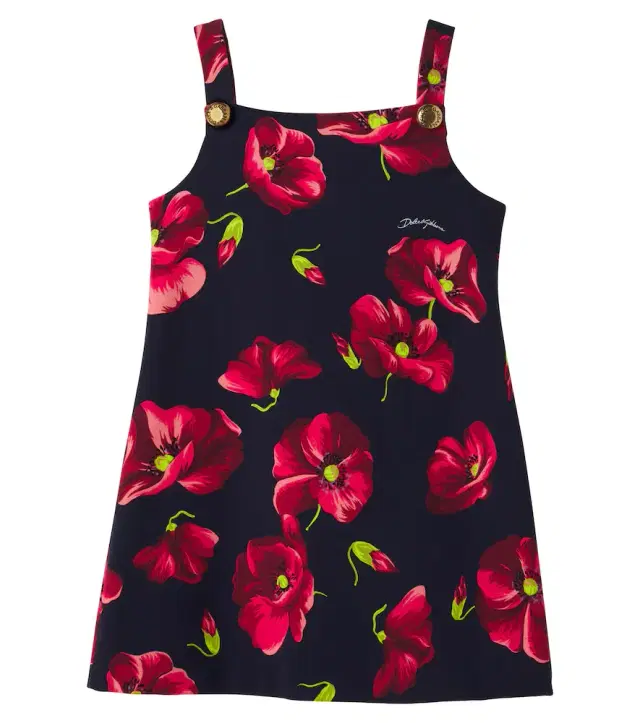 Dolce & Gabbana Kids Floral cotton-blend jersey dress