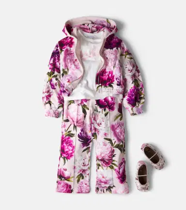 Dolce & Gabbana Kids Floral cotton jersey sweatpants | Thumbnail 4