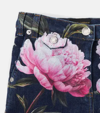 Dolce & Gabbana Kids Floral jeans | Thumbnail 2