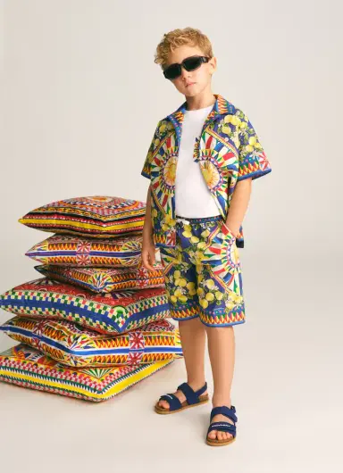 Dolce & Gabbana Kids Carretto cotton shirt | Thumbnail 5
