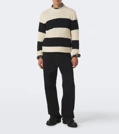 Moncler Striped wool-blend sweater | Thumbnail 4 Moncler Striped wool-blend sweater | Thumbnail 4