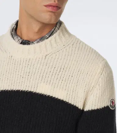 Moncler Striped wool-blend sweater | Thumbnail 6 Moncler Striped wool-blend sweater | Thumbnail 6