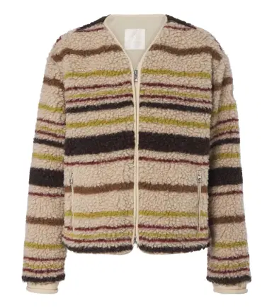 Moncler Striped wool-blend teddy jacket | Thumbnail 1